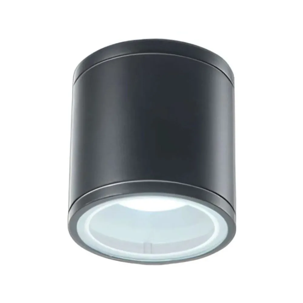 Faretti Da Esterno-Ondaluce Pl jubo faretto da soffitto esterno nero tondo