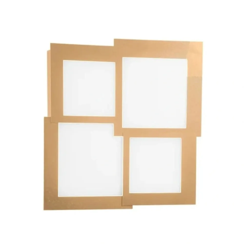 Plafoniere Moderne-Ondaluce Pl passpartou gr plafoniera led oro moderna