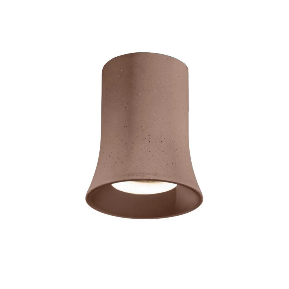 Faretti Da Soffitto-Ondaluce Pl rock faretto da soffito in cemento rosso