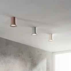 Faretti Da Soffitto-Ondaluce Pl rock faretto da soffito in cemento rosso