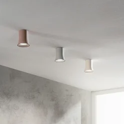 Faretti Da Soffitto-Ondaluce Pl rock faretto da soffito in cemento bianco