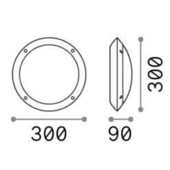Applique Da Esterno-Ideal Lux Polar-1 ap1 applique da esterno parete soffitto resina anti corrosione bianca ip66