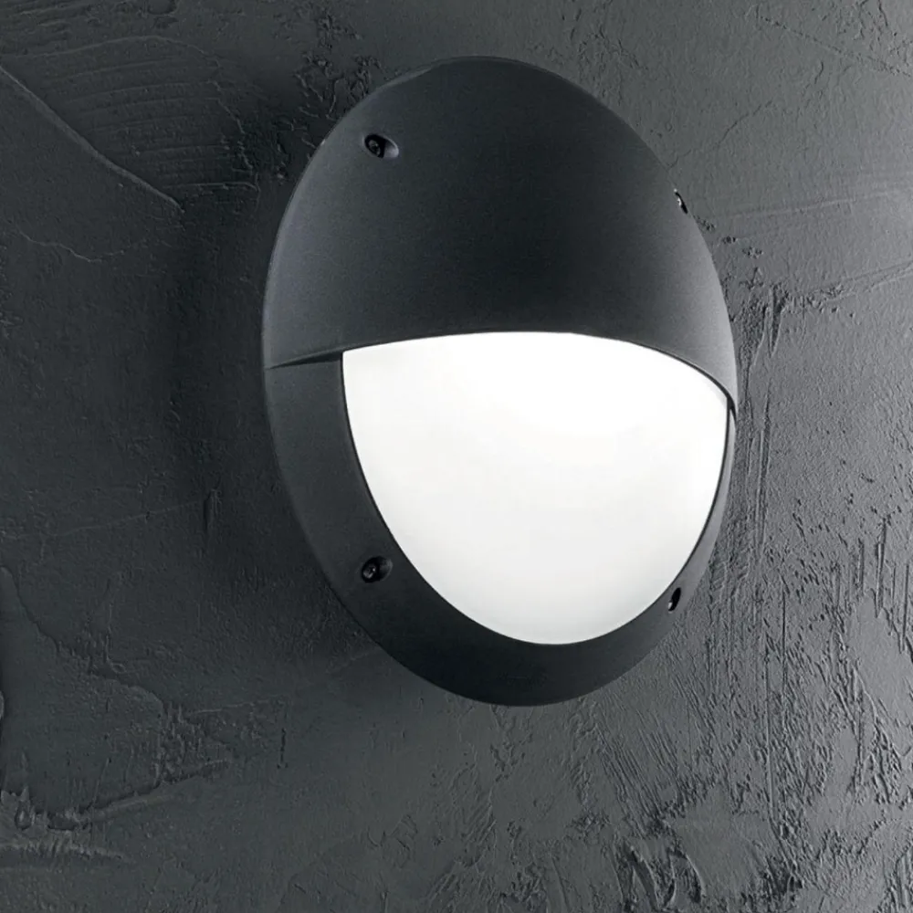 Applique Da Esterno-Ideal Lux Polar-2 ap1 applique per esterno rotonda nero ip66