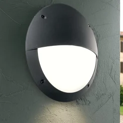 Applique Da Esterno-Ideal Lux Polar-2 ap1 applique per esterno rotonda nero ip66
