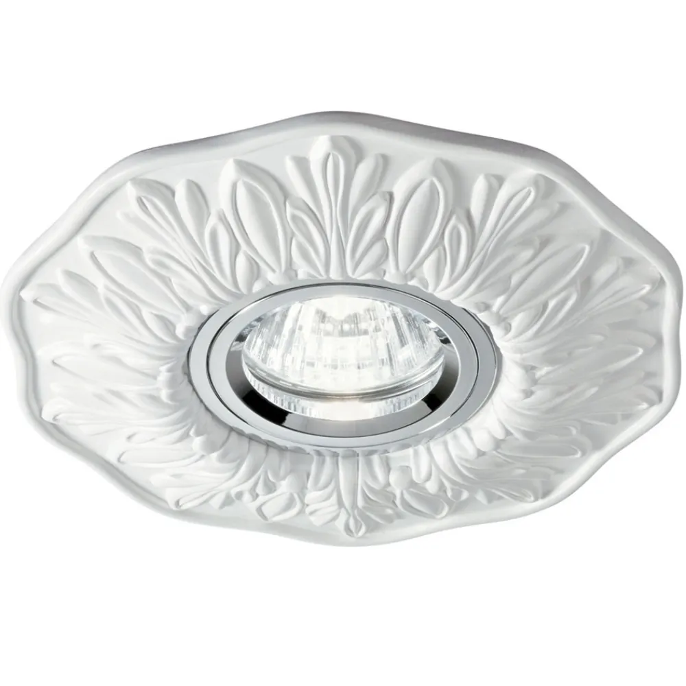 Faretti Da Incasso-Ideal Lux Polka faretto da incasso metallo bianco stile classico