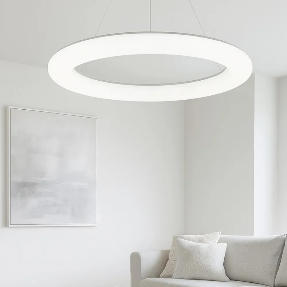 Lampadari Moderni-Linea Light Polo lampadario cerchio led moderno dimmerabile dali