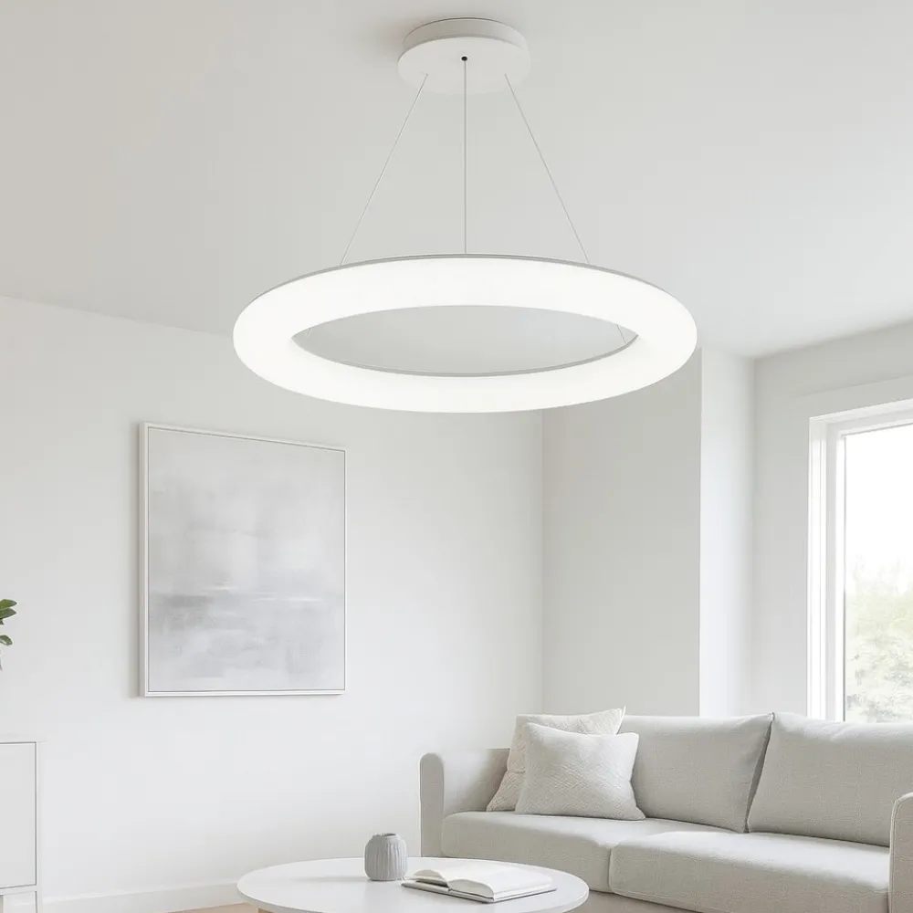 Lampadari Moderni-Linea Light Polo lampadario cerchio led moderno dimmerabile dali