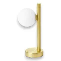 Abat Jour-Miloox Pomi lampada da comodino moderna oro vetro bianco