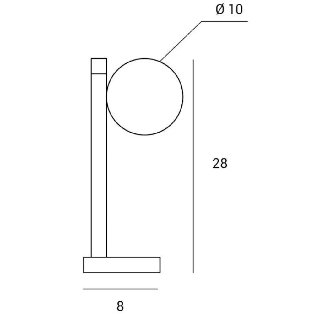 Abat Jour-Miloox Pomi lampada da comodino moderna oro vetro bianco