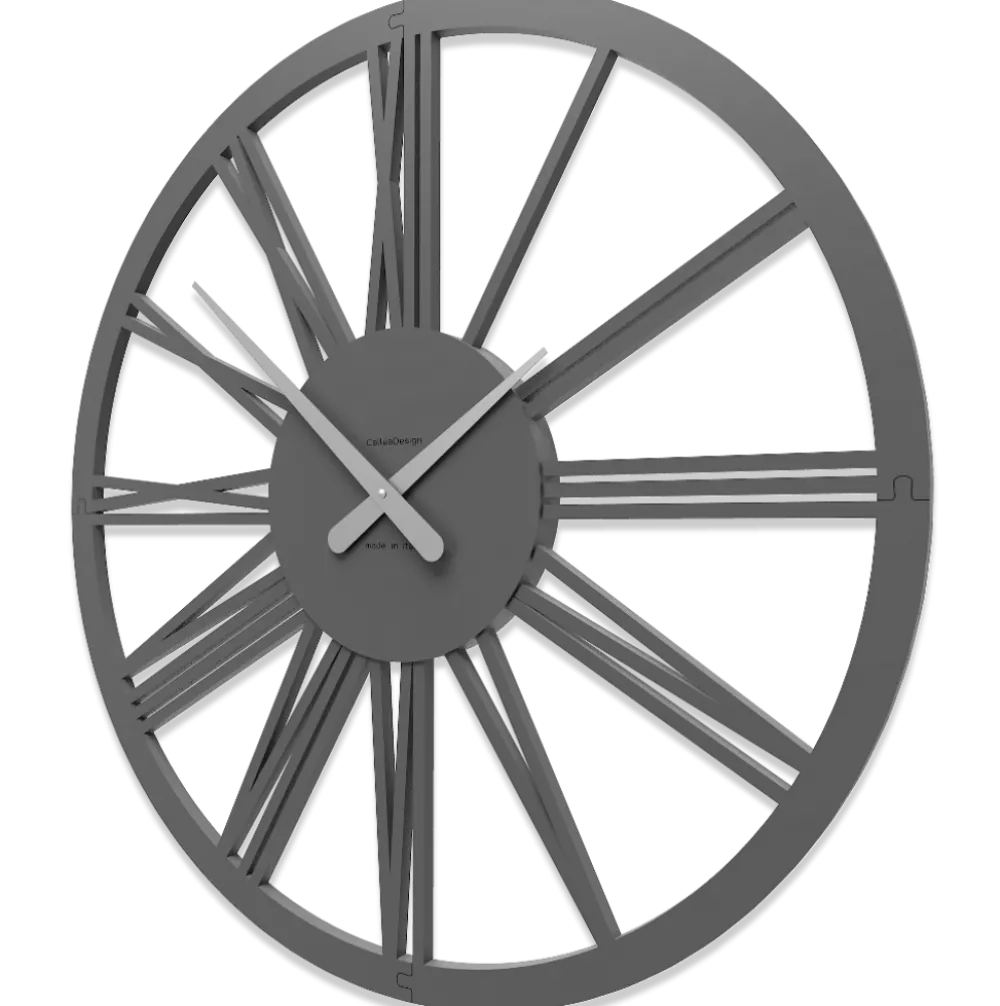 Orologi Da Parete Moderni-Selezionato da Mazzolaluce Pompei orologio da parete numeri romani 60 grigio quarzo