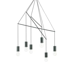 Lampadari Moderni-Ideal Lux Pop sp6 nero lampadario design minimale moderno