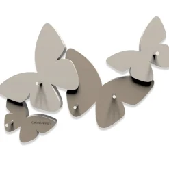 Mobili Ingresso Moderni-Selezionato da Mazzolaluce Portachiavi da parete moderno magnetico farfalle legno tortora