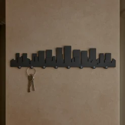 Mobili Ingresso Moderni-Selezionato da Mazzolaluce Portachiavi da parete skyline legno grigio quarzo