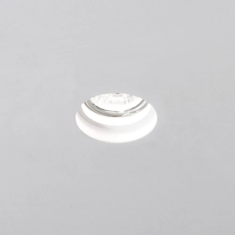 Faretti Da Incasso-Selezionato da Mazzolaluce Portafaretto gesso rotondo da incasso gu10 per cartongesso
