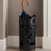 Mobili Ingresso Moderni-Selezionato da Mazzolaluce Portaombrelli metallo nero design moderno metallo traforato