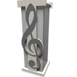Mobili Ingresso Moderni-Selezionato da Mazzolaluce Portaombrelli moderno chiave di violino musicale legno grigio quarzo