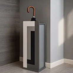 Mobili Ingresso Moderni-Selezionato da Mazzolaluce Portaombrelli moderno da ingresso nero grigio bianco