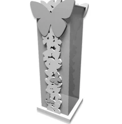 Mobili Ingresso Moderni-Selezionato da Mazzolaluce Portaombrelli moderno farfalle legno bianco grigio