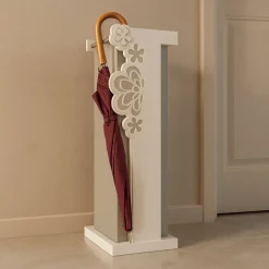 Mobili Ingresso Moderni-Selezionato da Mazzolaluce Portaombrelli moderno legno colore bianco grigio