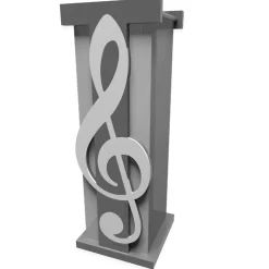 Mobili Ingresso Moderni-Selezionato da Mazzolaluce Portaombrelli moderno nota musicale legno bianco grigio