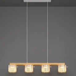Lampadari Cucina-Eglo Portico z lampadario da cucina paralumi in vetro 4 luci led rgb da 2700k a 6500k
