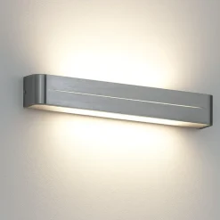 Applique Da Parete-Ideal Lux Posta ap4 applique da parete 62cm alluminio spazzolato