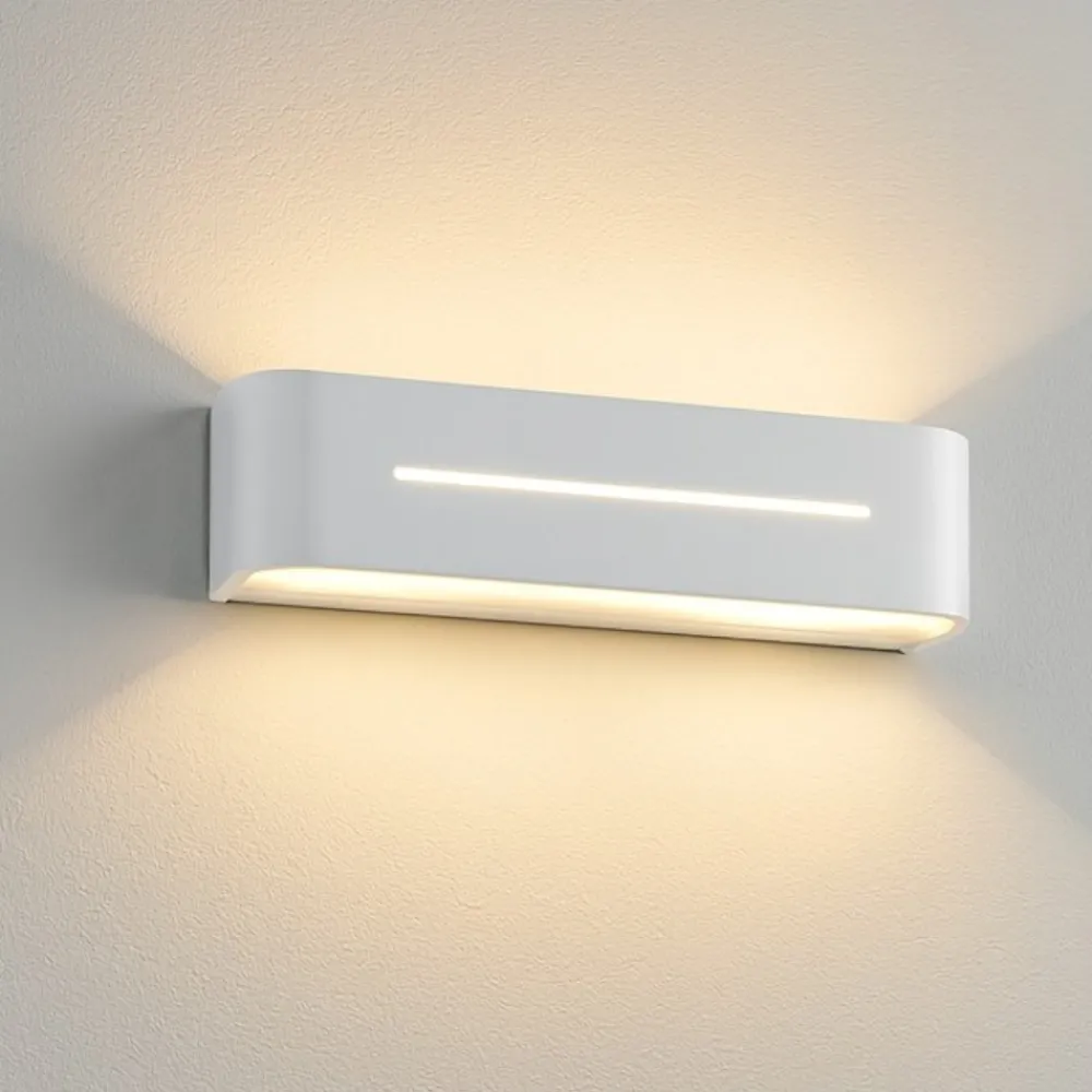 Applique Da Parete-Ideal Lux Posta ap2 lampada da parete bianco 36cm rettangolare