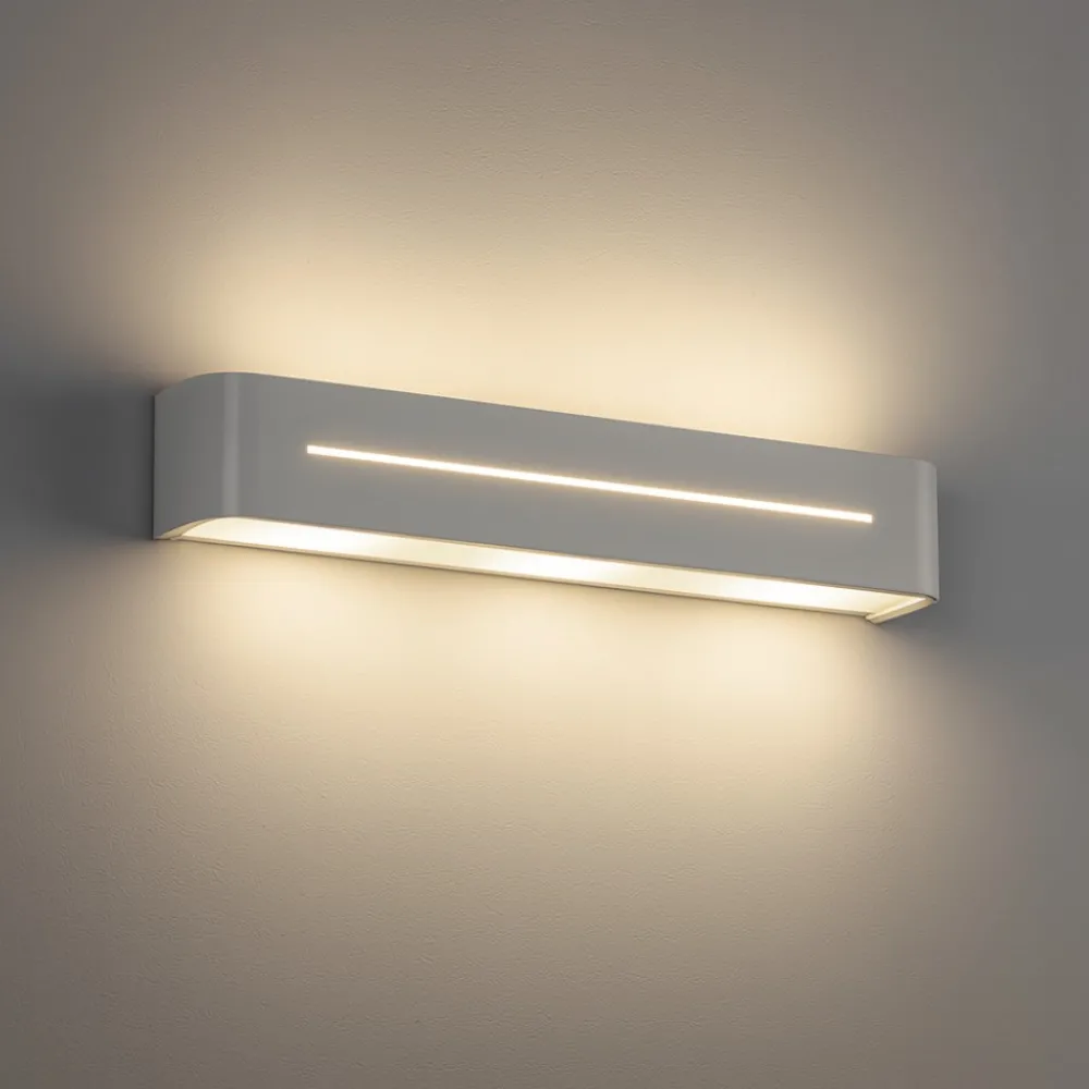 Applique Da Parete-Ideal Lux Posta ap3 lampada da parete metallo bianco rettangolare
