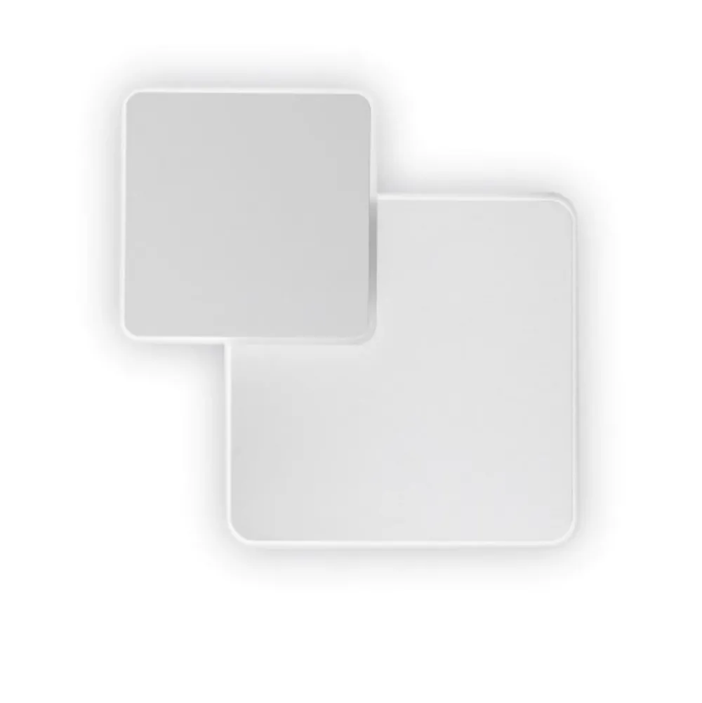 Applique Da Parete-Ideal Lux Pouche ap square applique led 14w 3000k bianco