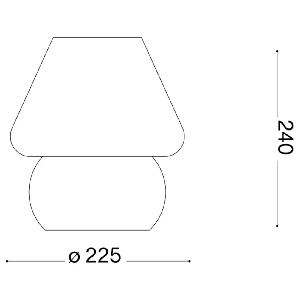 Abat Jour-Ideal Lux Prato tl1 big abat jour camera da letto moderna vetro bianco