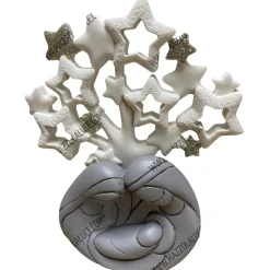 Presepi Di Natale-Bongelli Preziosi Presepe albero stelle grigio h12 moderno