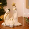 Presepi Di Natale-Bongelli Preziosi Presepe di natale h23 statuina bianco oro natività