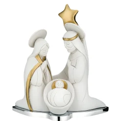 Presepi Di Natale-Bongelli Preziosi Presepe di natale h23 statuina bianco oro natività
