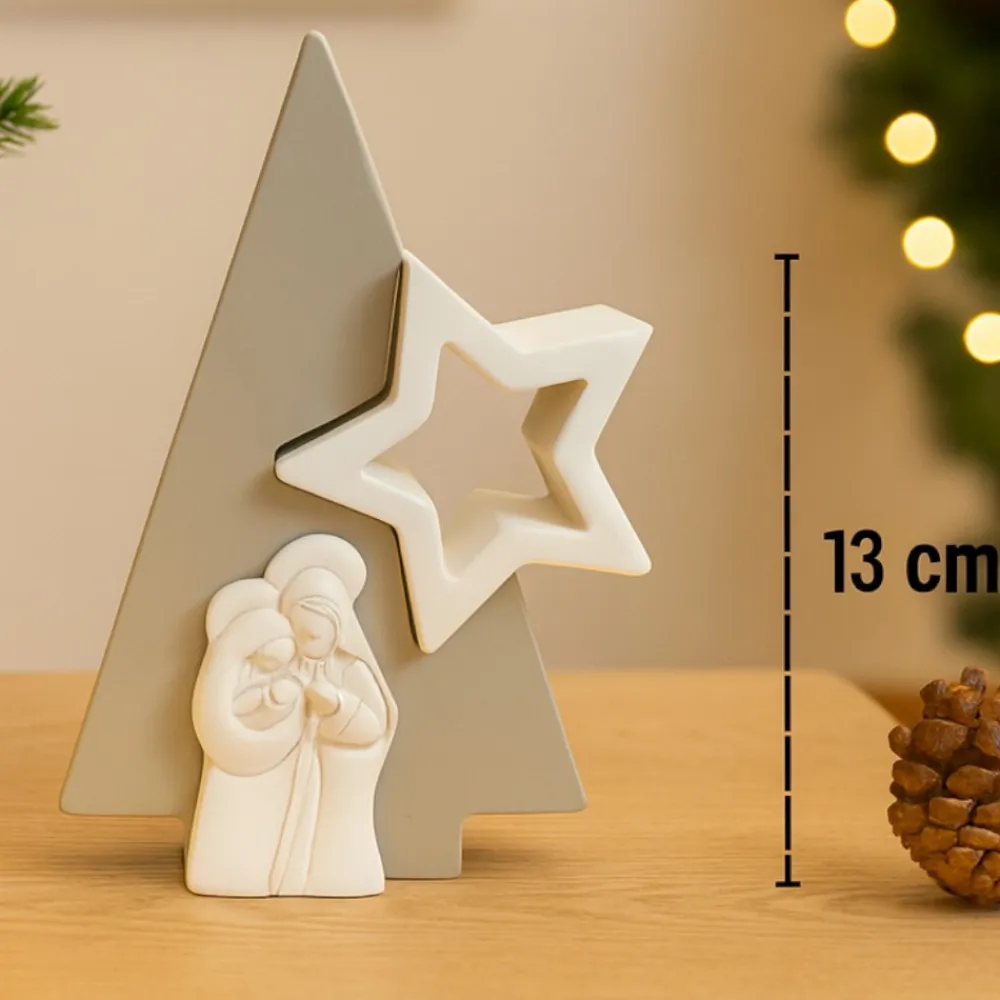 Presepi Di Natale-Bongelli Preziosi Presepe di natale h13 cm moderna statuina nocciola