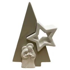 Presepi Di Natale-Bongelli Preziosi Presepe di natale h13 cm moderna statuina nocciola