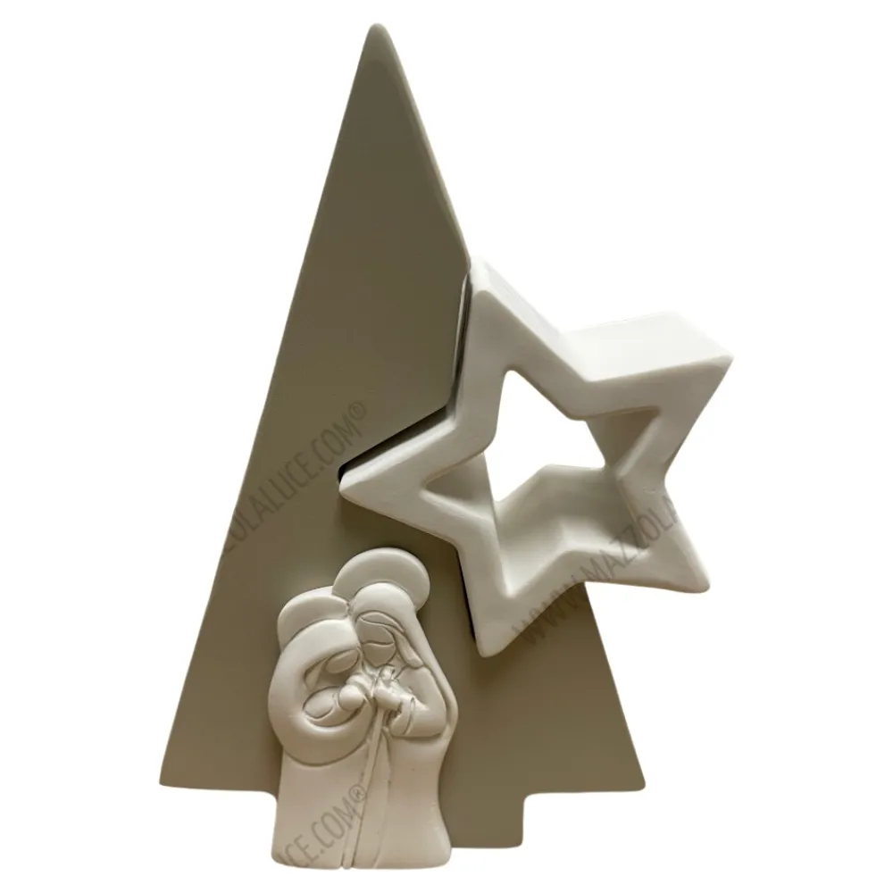 Presepi Di Natale-Bongelli Preziosi Presepe di natale h13 cm moderna statuina nocciola
