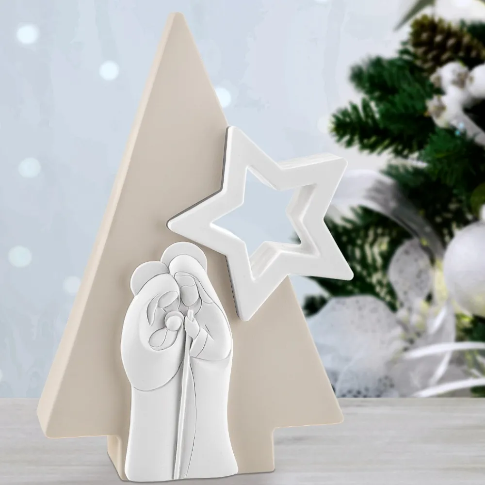 Presepi Di Natale-Bongelli Preziosi Presepe di natale h13 cm moderna statuina nocciola