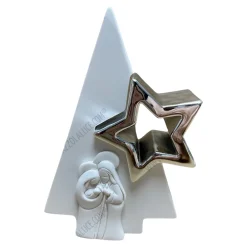 Presepi Di Natale-Bongelli Preziosi Presepe di natale h13cm statuina bianco argento