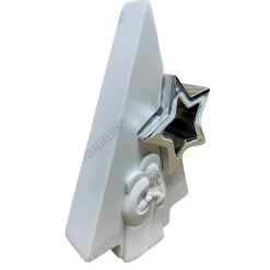 Presepi Di Natale-Bongelli Preziosi Presepe di natale h13cm statuina bianco argento