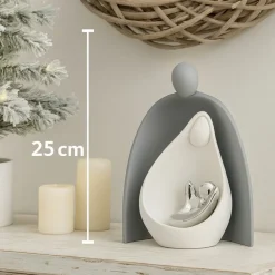 Presepi Di Natale-Bongelli Preziosi Presepe di natale statuetta h25cm natività grigio