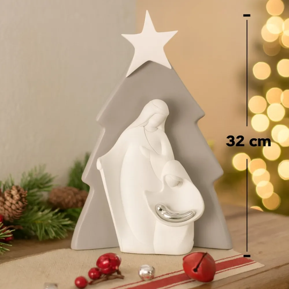 Presepi Di Natale-Bongelli Preziosi Presepe moderno di natale grigio h32 statuina