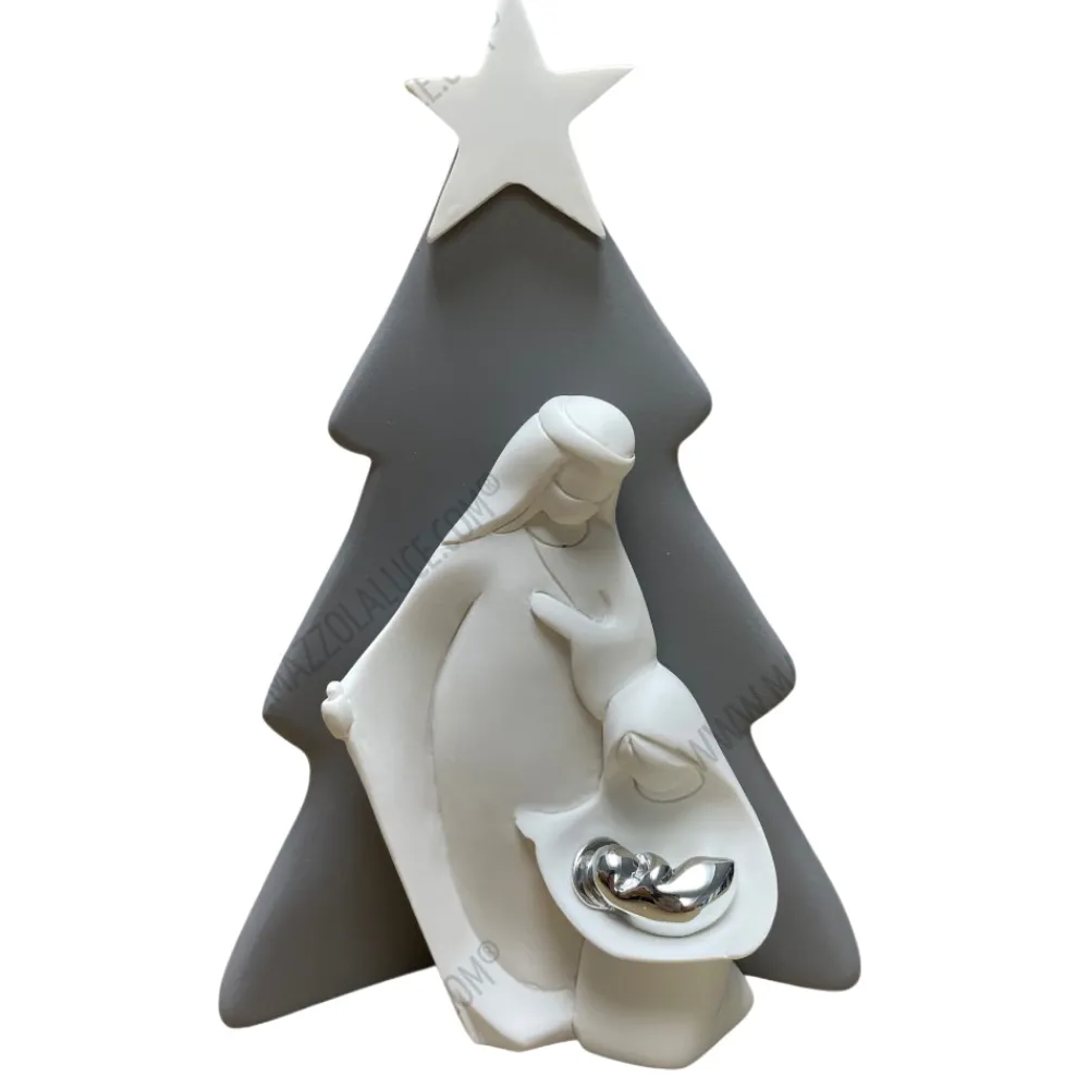 Presepi Di Natale-Bongelli Preziosi Presepe moderno di natale grigio h32 statuina