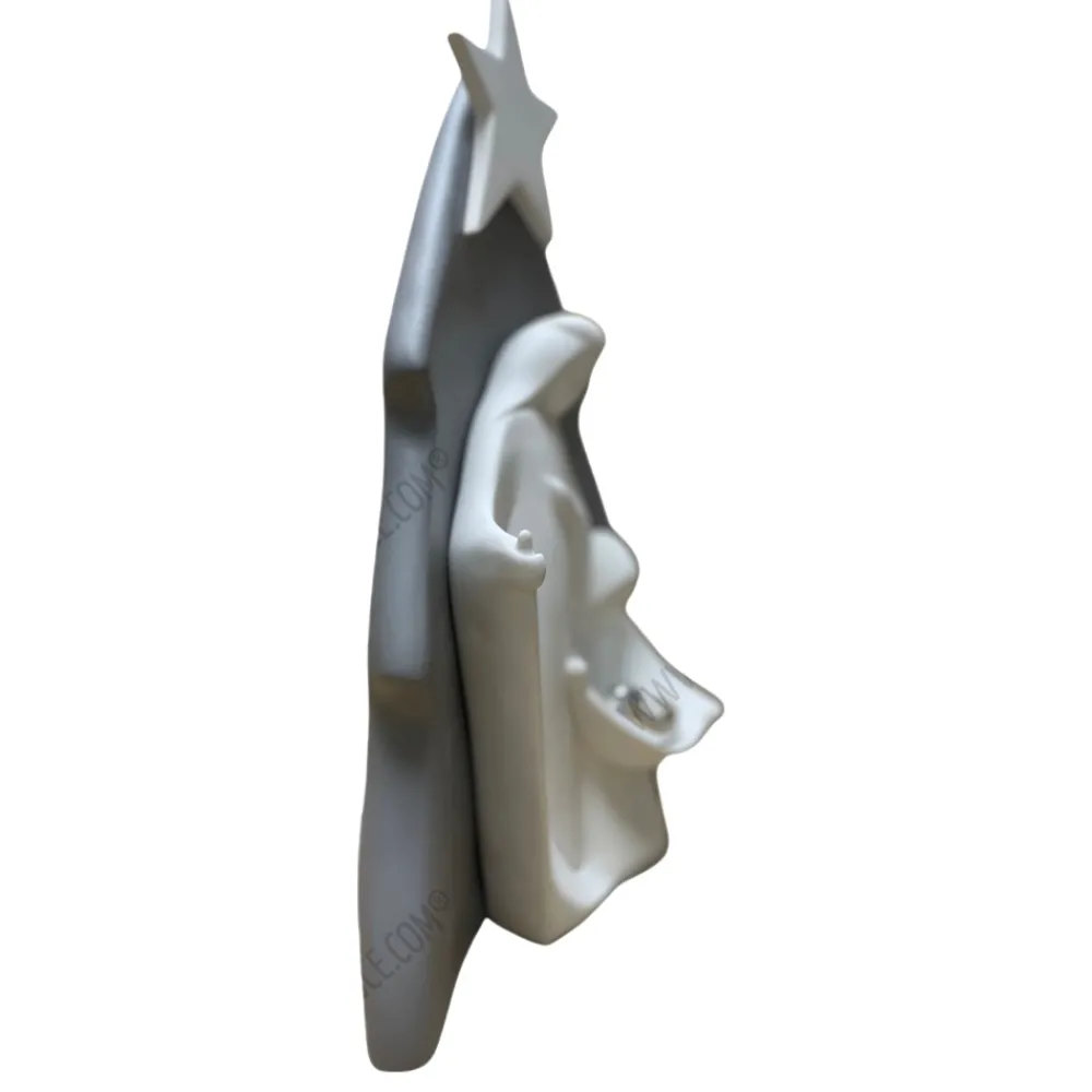 Presepi Di Natale-Bongelli Preziosi Presepe moderno di natale grigio h32 statuina