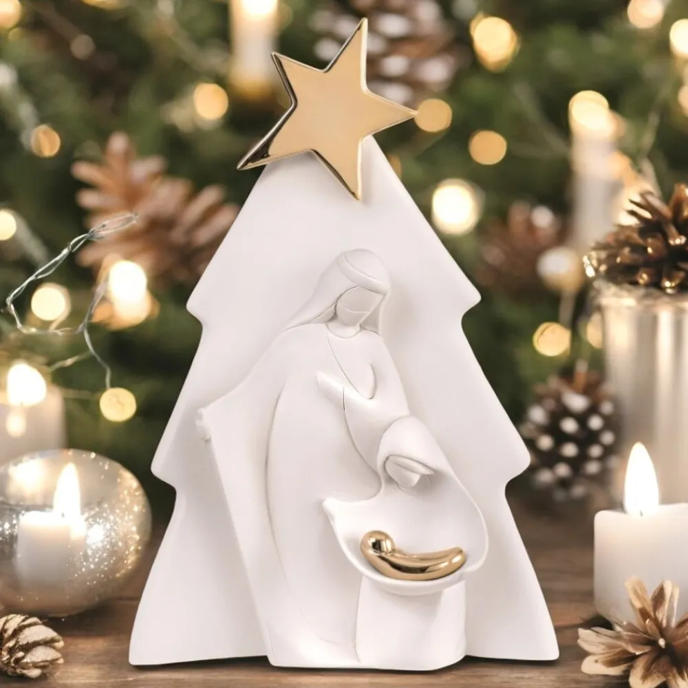 Presepi Di Natale-Bongelli Preziosi Presepe moderno di natale h32cm oro statuina natività