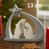 Presepi Di Natale-Bongelli Preziosi Presepe statuetta di natale h13 natività grigio