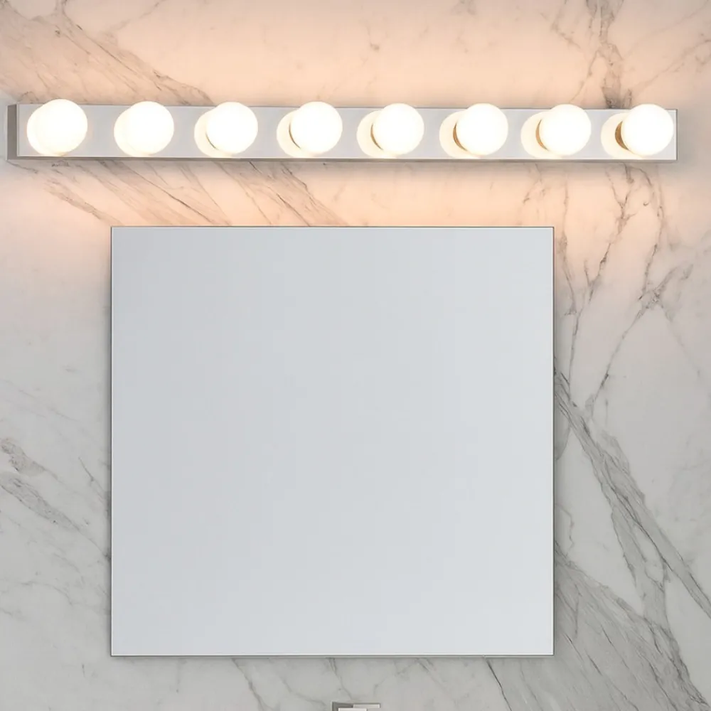 Applique Da Bagno-Ideal Lux Prive ap8 applique bagni per grande specchio cromo