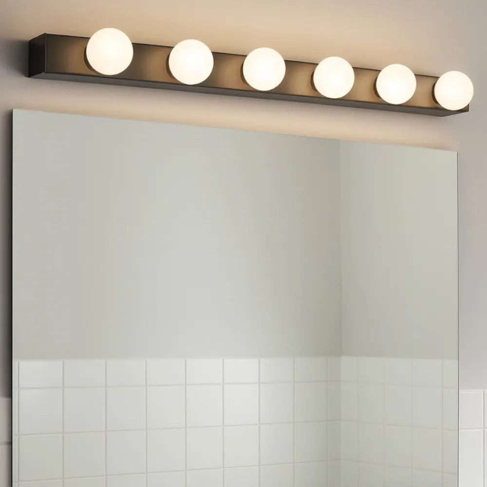 Applique Da Bagno-Ideal Lux Prive ap6 applique nero per specchio da bagno