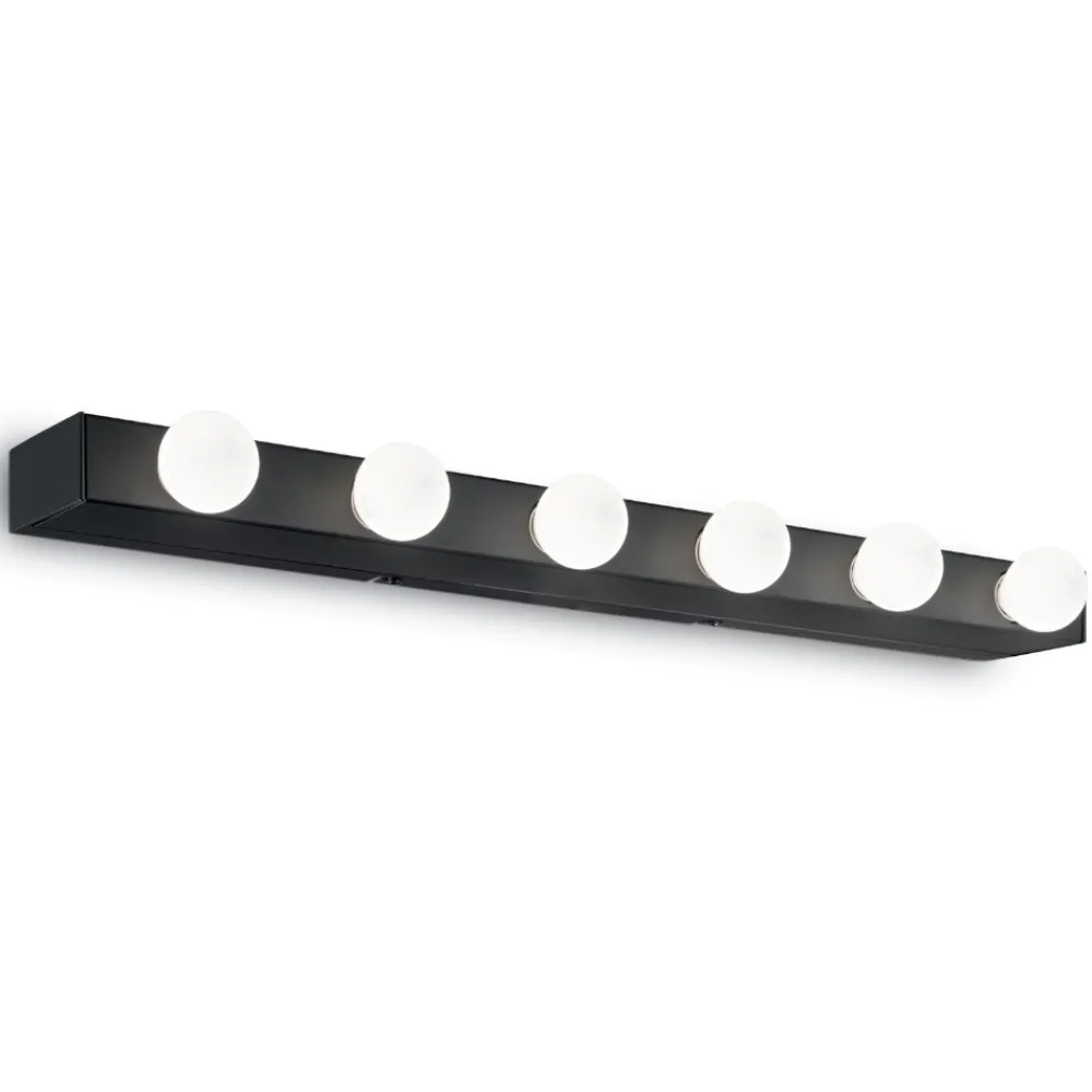 Applique Da Bagno-Ideal Lux Prive ap6 applique nero per specchio da bagno