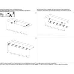 Strisce Led-Ideal Lux Profilo agolare 3mt lineare per strisce led sottopensile per strip 8mm