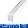 Strisce Led-Ideal Lux Profilo alto bianco 3mt per strisce led max 6mm
